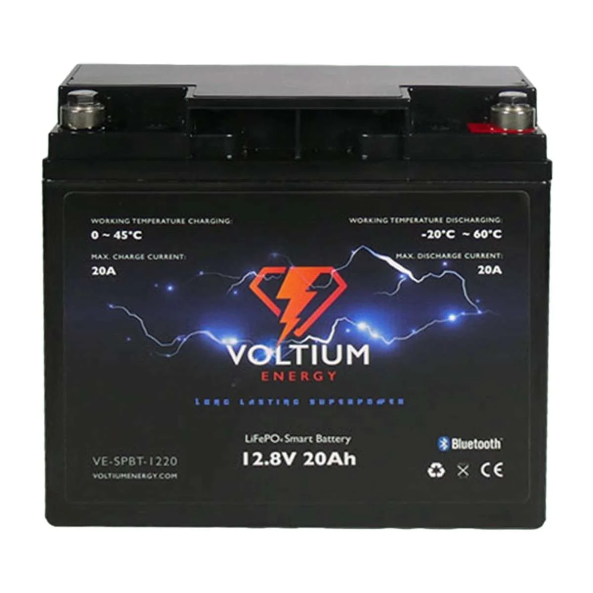 Voltium Energy LifePO4 Smart Battery 12,8V - 20Ah - Raptor Boats