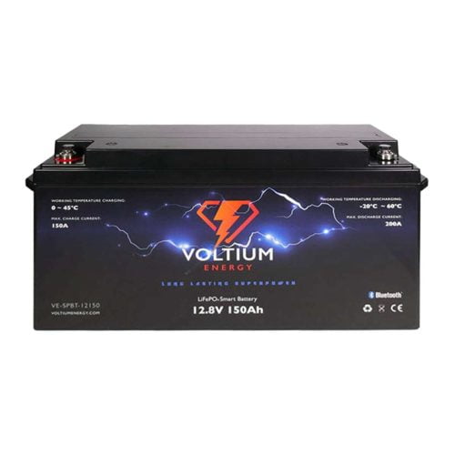 WEB 301 0150 100 Voltium Energy LifePO4 Smart Battery 12V 150Ah V 01