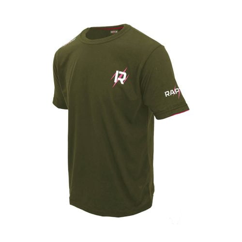 RAP DAM TSH OGP Raptor T Shirt Olive Green Pink V 08