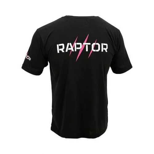 RAP DAM TSH ZWP Raptor póló fekete rózsaszín V 05