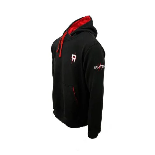 RAP HER HOO ZWR Raptor Sudadera con capucha negro rojo V 08