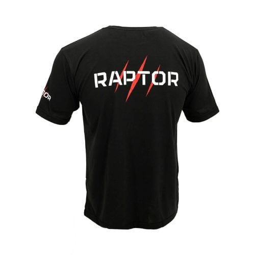 RAP HER TSH ZWR Raptor T-Shirt Schwarz Rot V 05