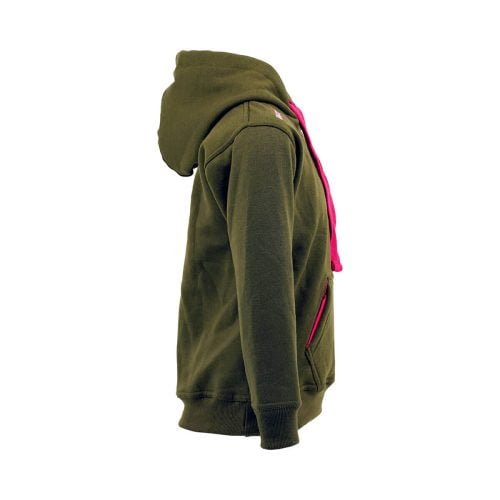 RAP KID HOO OGP Raptor otroški pulover s kapuco olivno zelena roza V 03