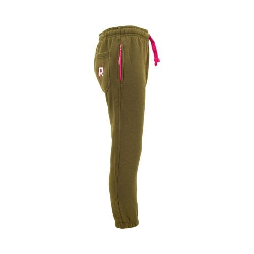 Dziecięce spodnie dresowe RAP KID JOG OGP Raptor Olive Green Pink V 03