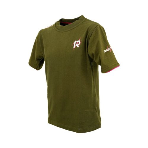 RAP KID TSH OGP Raptor Kids T Shirt Olive Green Pink V 08