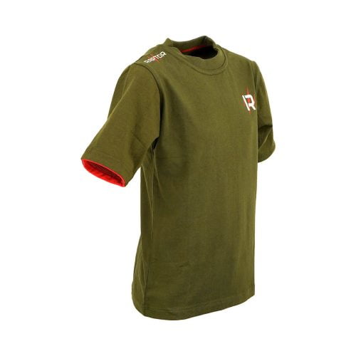 RAP KID TSH OGR Raptor Kids T Shirt Olive Green Red V 01
