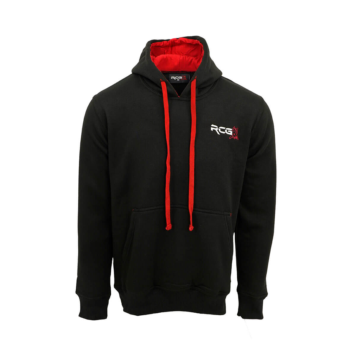 RCG HER HOO ZWR RCG Carp Gear Hoodie Zwart Rood V 02