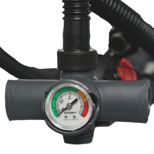 Detail foto drukmeter Raptor AirFlow Handpomp 2 BAR