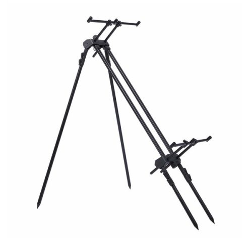 RCG RodPod Venator Tri – verstelbare aluminium rodpod voor drie hengels, inclusief draagtas en lange poten