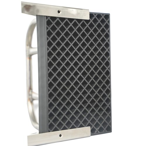 Volledige foto kunststof blok van de Raptor motor bracket RVS metaalkleurig