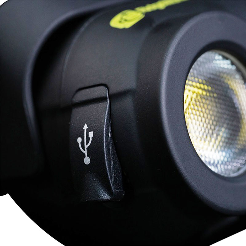 RidgeMonkey Headtorch VRH150X detailfoto USB opening