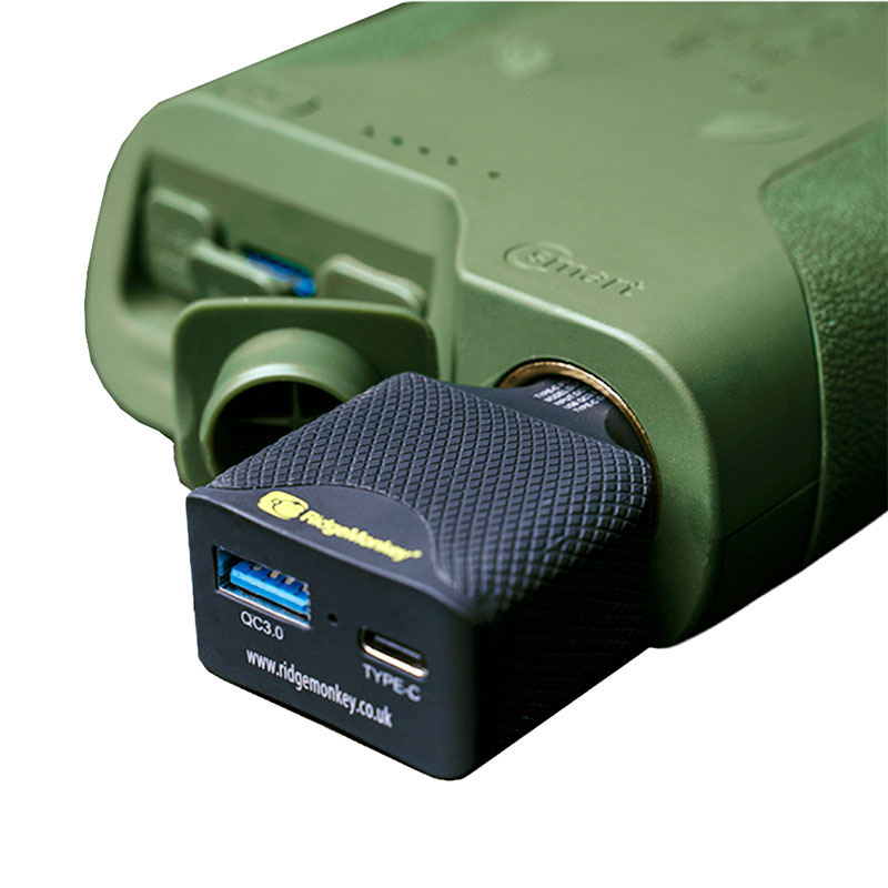 RidgeMonkey VAULT C Smart Wireless 42150mAh detailfoto oplader