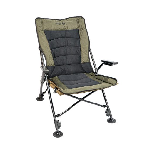 RCG FoldX Chair inklapbare stoel met zwarte mesh-zitting en verstelbare poten overzicht foto voorkant