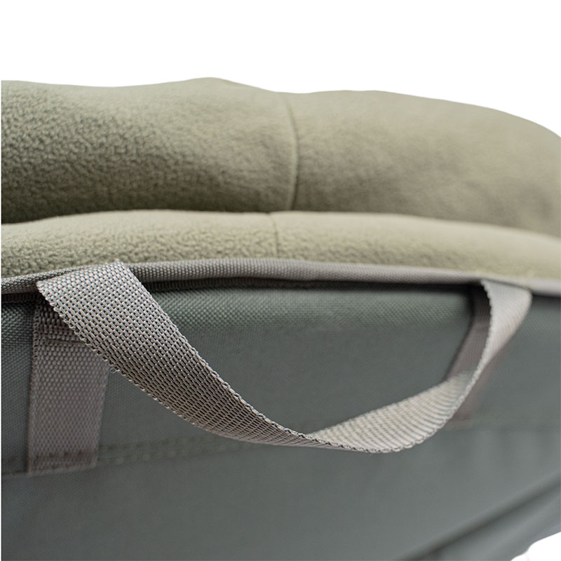 RCG Orbit Chair – comfortabele moon chair met microfleece en verstelbare poten detail foto draagfunctie