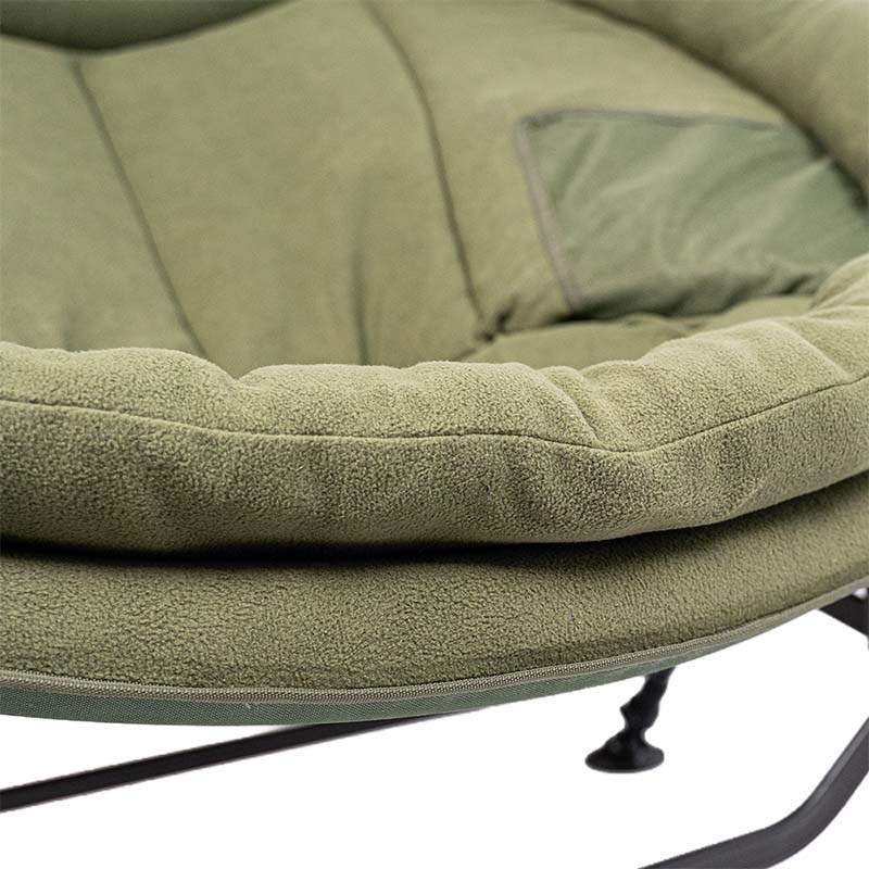RCG Orbit Chair – comfortabele moon chair met microfleece en verstelbare poten detail foto kussen zitgedeelte