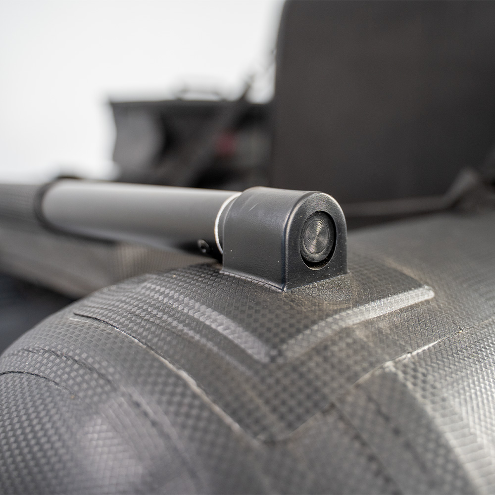 Raptor BellyBoat incl tassen detailfoto stang en net