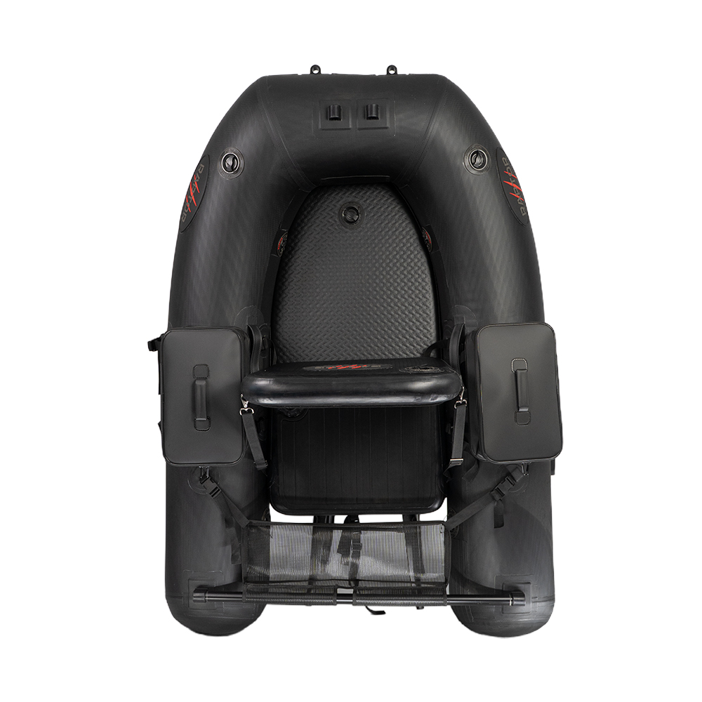 Raptor BellyBoat incl tassen vooraanzicht met stoel