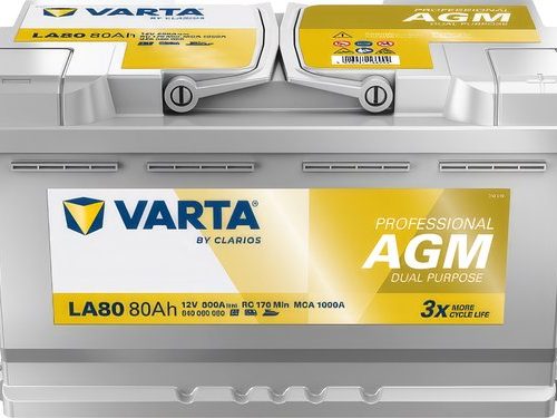 Varta LA80 Professional AGM Dual Purpose accu 12V 80Ah