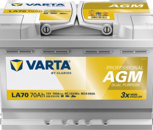 Varta LA70 Professional AGM Dual Purpose accu 12V 70Ah