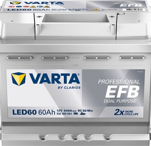 Varta LED60 Professional EFB Dual Purpose accu 12V 60Ah